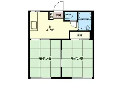 さがみのハイツ(2K/2階)の間取り写真