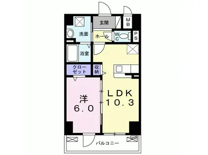 リエート 尾浜(1LDK/3階)の間取り写真