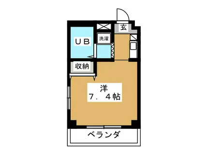 MYフラット(ワンルーム/2階)の間取り写真