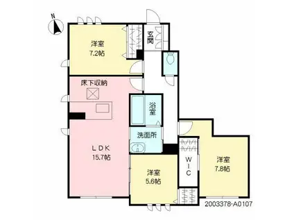 シャーメゾン・K(3LDK/1階)の間取り写真