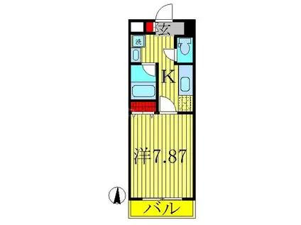 オアゾ桜台(1K/3階)の間取り写真