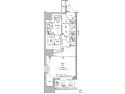 アルテシモヴェルデ(1K/3階)の間取り写真