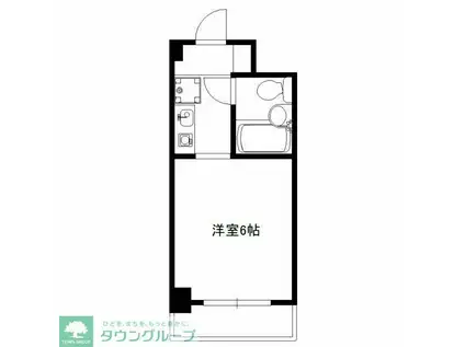 APARTMENT祐天寺(ワンルーム/2階)の間取り写真