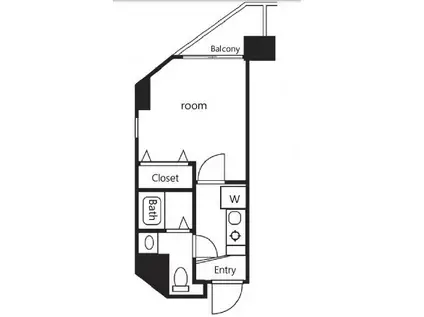 ぺレール大井町(1K/8階)の間取り写真