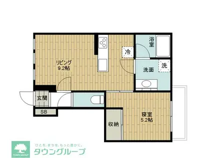 オルキデ蘆花公園五番館(1LDK/1階)の間取り写真