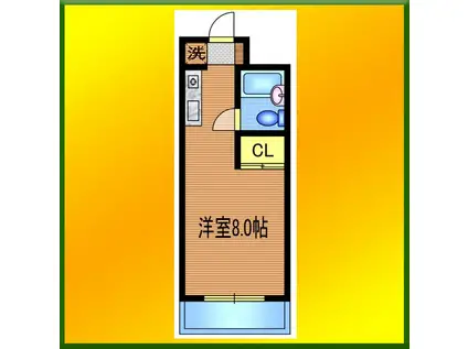 WILL東伏見(ワンルーム/3階)の間取り写真