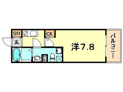 サンコーセントレアーバン(1K/8階)の間取り写真