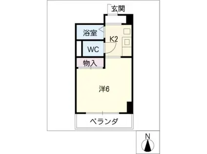 ハウスソヨカゼ(1K/3階)の間取り写真