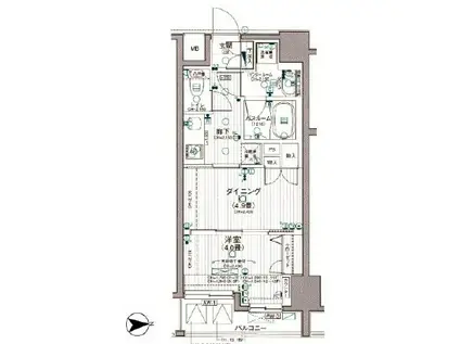 日神デュオステージ池袋(1DK/15階)の間取り写真