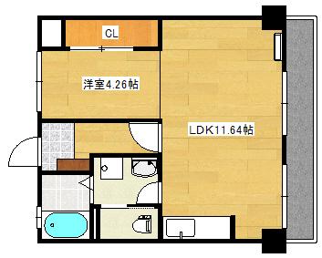 ソフィアコート庚午中(1LDK/3階)の間取り写真