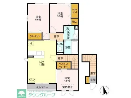 メゾンエスポワールIII(3LDK/2階)の間取り写真