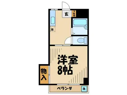 サンハイツ(1K/3階)の間取り写真