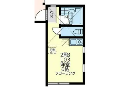 ユナイト鶴見チッタ・デル・パチカーノ(ワンルーム/1階)の間取り写真