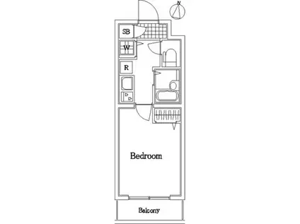 スカイコート都立家政イースト(1K/2階)の間取り写真