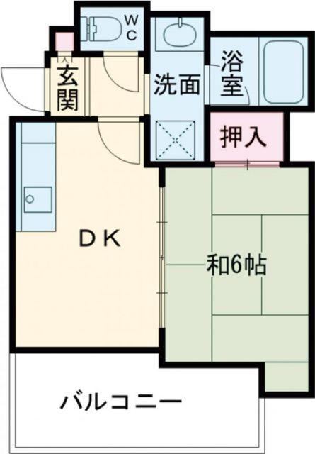 藤和シティホームズ神戸花隈(1DK/1階)の間取り写真