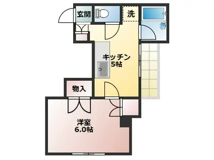 ハウスレガロ(1K/2階)の間取り写真