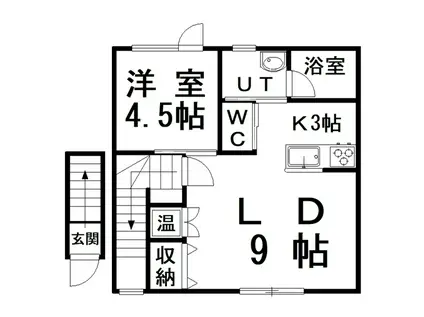 CLARTE SUD(1LDK/2階)の間取り写真