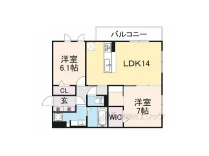 グランシャリオ(2LDK/3階)の間取り写真