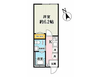 キャメル川口芝富士(1K/3階)の間取り写真