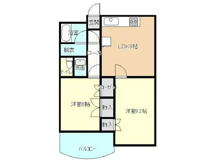 スカイフォレストレジデンス(2LDK/5階)の間取り写真