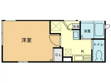 アザレアリーフ金町(1K/1階)の間取り写真