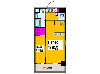 MON MAISON IV(1LDK/3階)の間取り写真