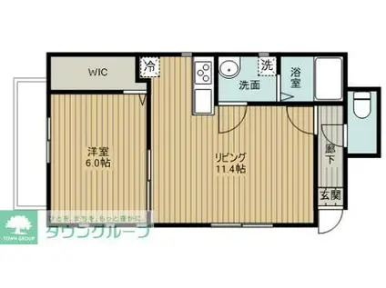 アルバトロス(1LDK/1階)の間取り写真
