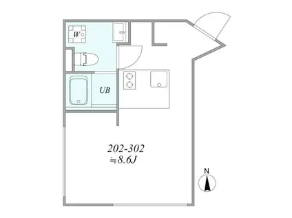 TRIAS292(1DK/3階)の間取り写真