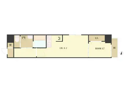 BRISA山手大塚(1LDK/3階)の間取り写真