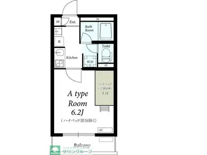 リブリ・チヒロ 壱番館(1K/3階)の間取り写真