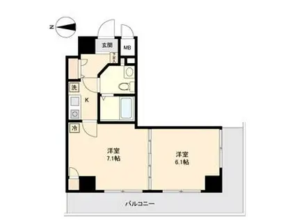 LA DOUCEUR新栄(2K/4階)の間取り写真