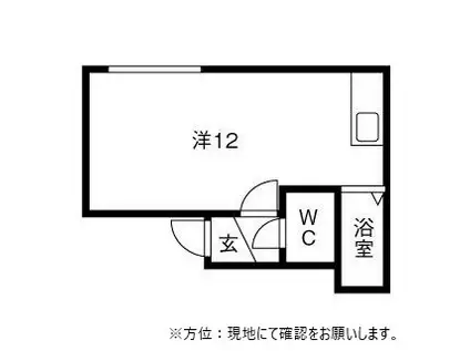 アヴィロード札幌(ワンルーム/2階)の間取り写真