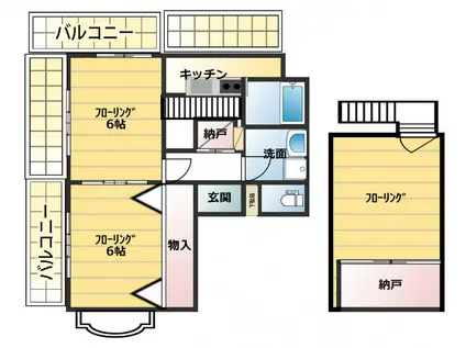ルビーヒルズ(3K/8階)の間取り写真