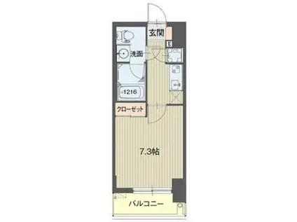 ライブコート泉(1K/8階)の間取り写真