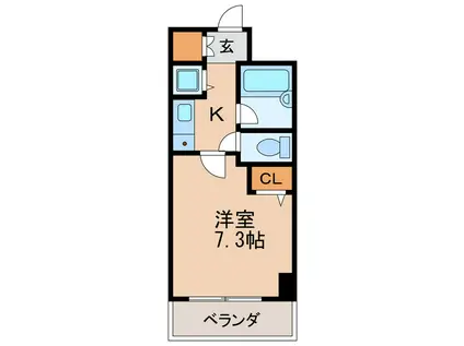 アゴラ葵(1K/2階)の間取り写真