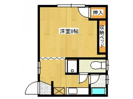 ウィン松山B棟(ワンルーム/2階)の間取り写真