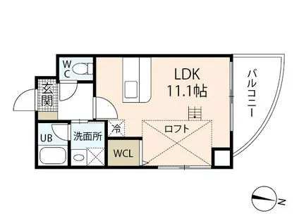 グランドポレストーネ竹屋(1LDK/9階)の間取り写真
