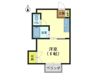 セサミ西中野(1K/2階)の間取り写真