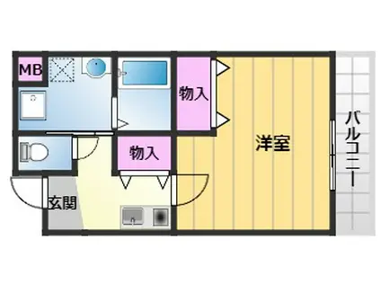 フィール白い雲(1K/3階)の間取り写真