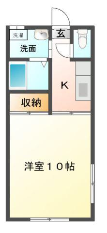 オーパス・ワン(1K/1階)の間取り写真