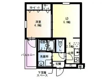 フジパレス甲子園口III番館(1LDK/3階)の間取り写真