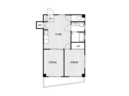 ツカサ5(2DK/3階)の間取り写真