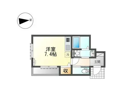 メゾン ド セントレ(ワンルーム/1階)の間取り写真