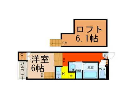 SOLEADO(1K/1階)の間取り写真