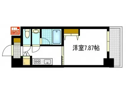 REVERB 二葉の里(1K/7階)の間取り写真