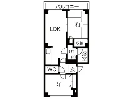 レジェンドリーM(2LDK/1階)の間取り写真