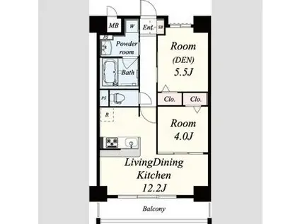 ヴィルヌーブS・K・H(1LDK/5階)の間取り写真