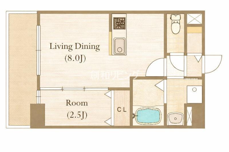 MODERN PALAZZO 長崎 CENTRAL(1LDK/7階)の間取り写真