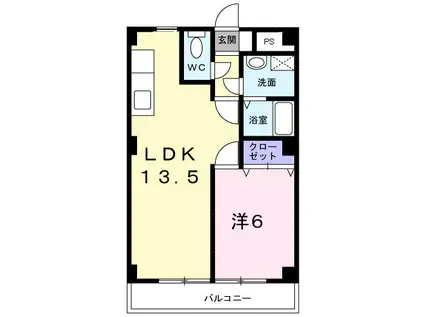 レジデンス・UEYAMA(1LDK/2階)の間取り写真