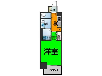 S-RESIDENCE堀田駅前FUTUR(1K/5階)の間取り写真